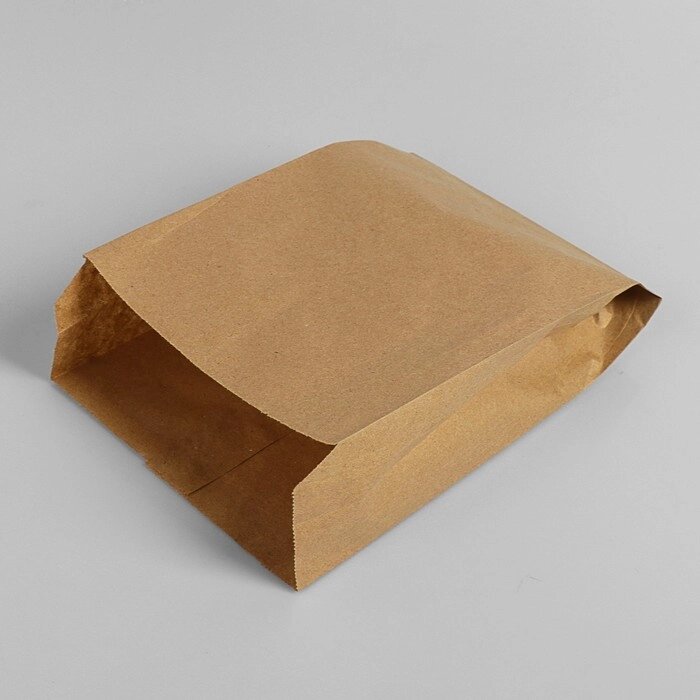Пакет бумажный фасовочный, крафт, V-образное дно 25 х 17 х 7 см, набор 100 шт от компании Интернет-гипермаркет «MOLL» - фото 1