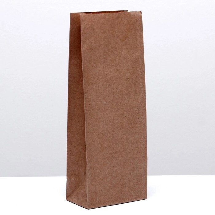 Пакет крафт бумажный фасовочный, прямоугольное дно 12 х 8 х 33 см 70 г/м2, набор 50 шт от компании Интернет-гипермаркет «MOLL» - фото 1