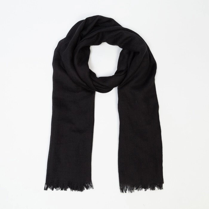 Палантин текстильный, цвет черный, размер 100х180 от компании Интернет-гипермаркет «MOLL» - фото 1