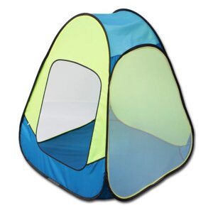 Палатка детская игровая "Радужный домик" 75х75х90 цвет голубой/лимон