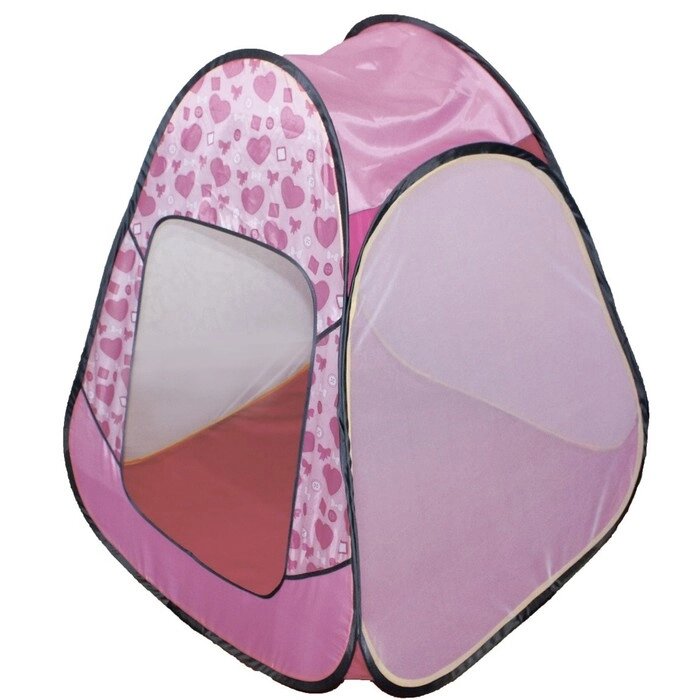 Палатка детская игровая "Радужный домик" 80х55х40. Принт "Пуговицы на розовом". от компании Интернет-гипермаркет «MOLL» - фото 1