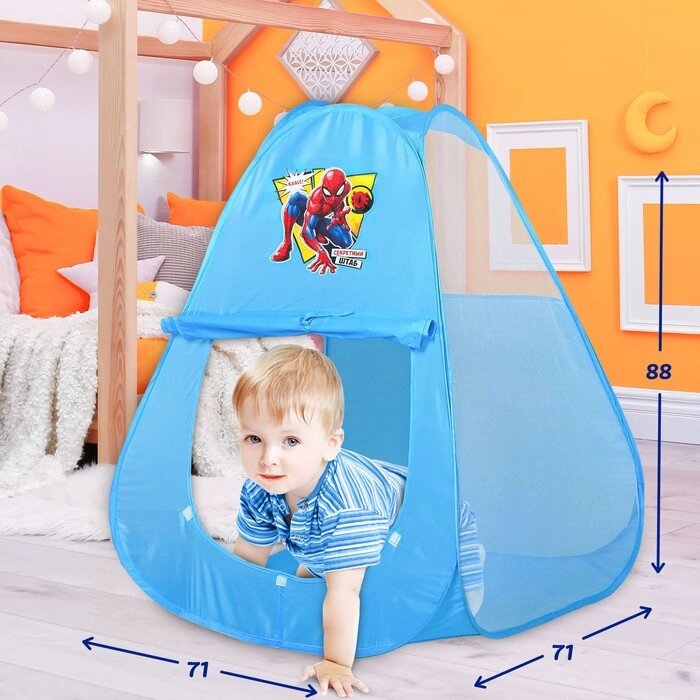 Палатка детская игровая "Секретный штаб" Человек-Паук от компании Интернет-гипермаркет «MOLL» - фото 1