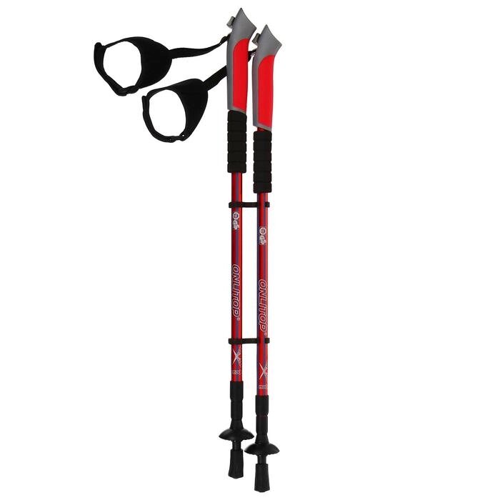 Палки для скандинавской ходьбы, телескопическая, 3 секции, до 135 см (пара 2 шт), цвета МИКС от компании Интернет-гипермаркет «MOLL» - фото 1