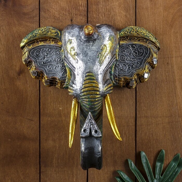Панно настенное "Голова слона" 27х12х30 см от компании Интернет-гипермаркет «MOLL» - фото 1