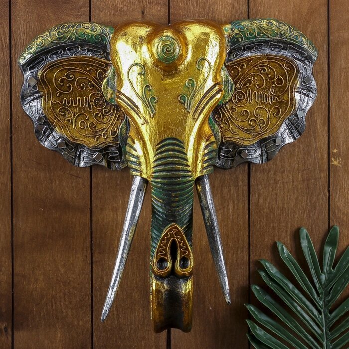 Панно настенное "Голова слона" 33х13х40 см от компании Интернет-гипермаркет «MOLL» - фото 1