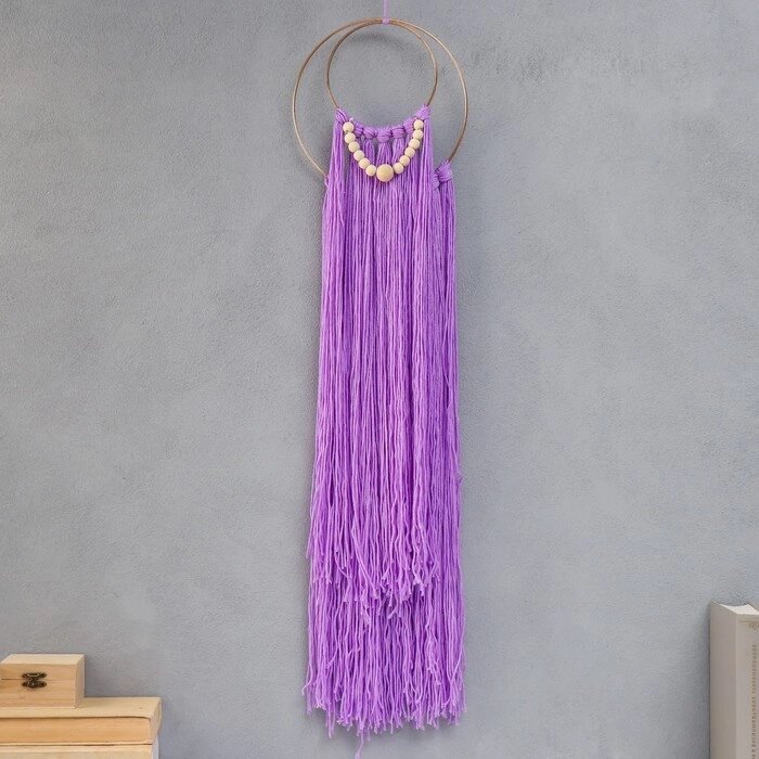 Панно настенное текстиль "Бохо" фиолетовый от компании Интернет-гипермаркет «MOLL» - фото 1