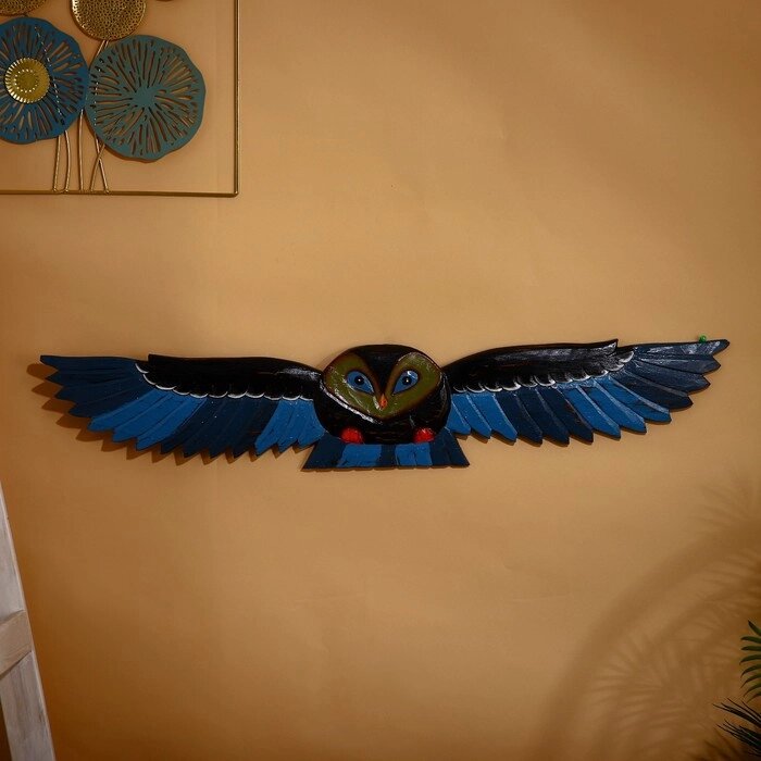 Панно "Парящая сова" албезия 100 см от компании Интернет-гипермаркет «MOLL» - фото 1