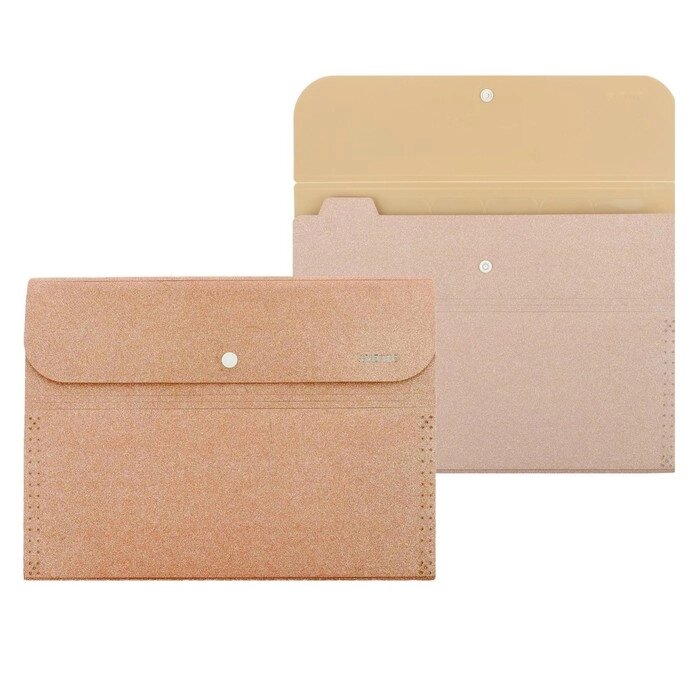 Папка-конверт (картотека) на кнопке 6 отделений, deVENTE "Glitter Shine" A4 (320x230 мм), 400 мкм, фактура от компании Интернет-гипермаркет «MOLL» - фото 1