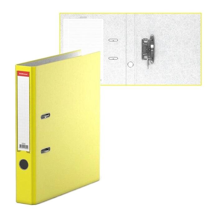 Папка-регистратор А4, 50мм ErichKrause "Neon" с арочным механизмом, желтая 45394 от компании Интернет-гипермаркет «MOLL» - фото 1