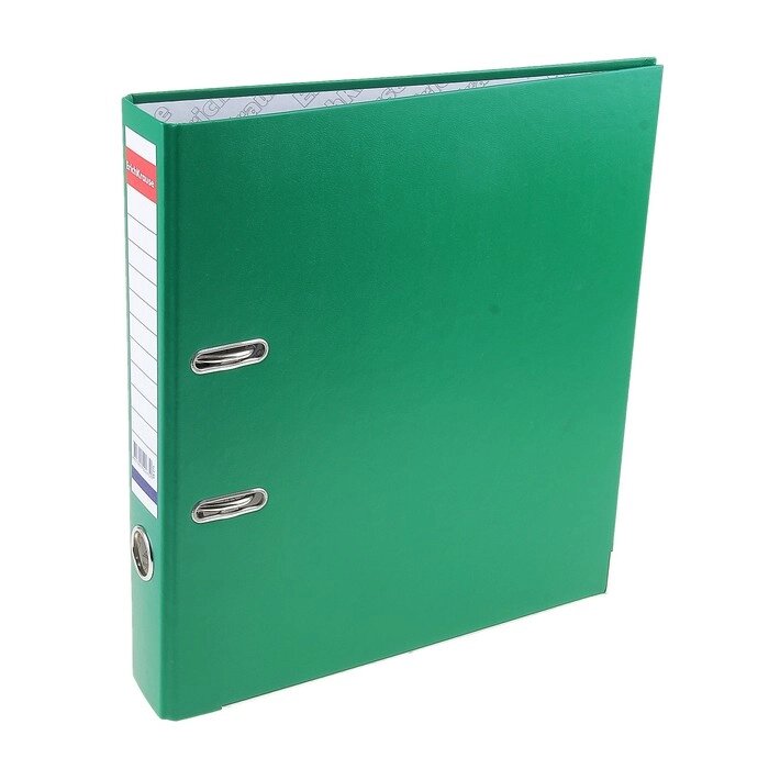 Папка-регистратор А4, 50мм "Стандарт", собранный, зеленый, этикетка на корешке, металлический кант, картон от компании Интернет-гипермаркет «MOLL» - фото 1