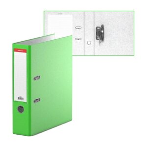 Папка-регистратор А4, 70мм ErichKrause "Neon" с арочным механизмом, зеленая 45397