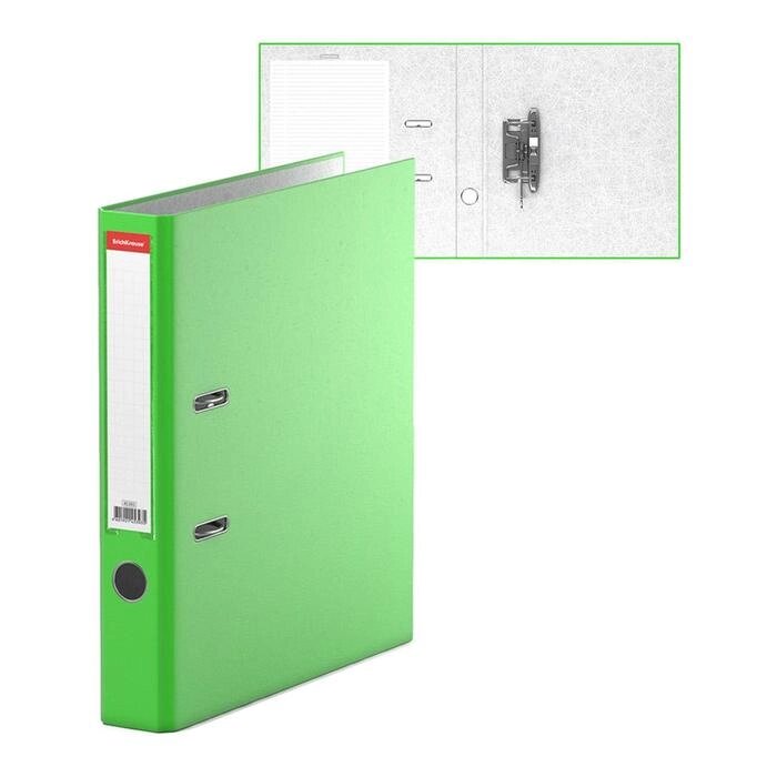 Папка–регистратор с арочным механизмом ErichKrause Neon, 50 мм, А4, зелёная от компании Интернет-гипермаркет «MOLL» - фото 1