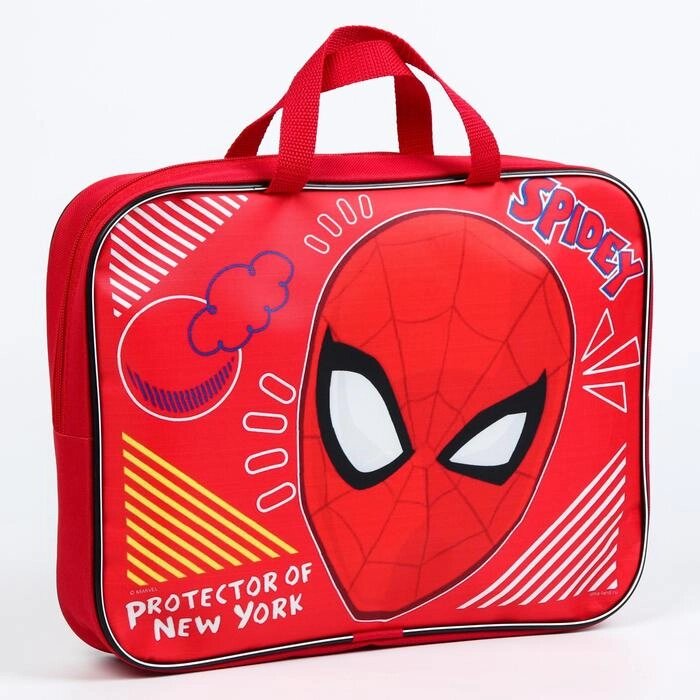 Папка с ручками текстиль А4 70мм 350*270, "Человек-паук" "Spider-Man" от компании Интернет-гипермаркет «MOLL» - фото 1