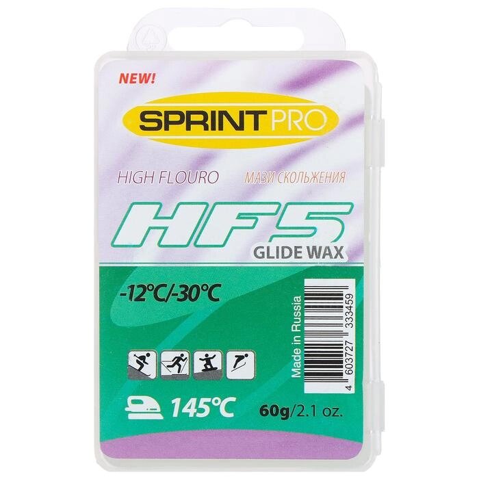 Парафин SPRINT PRO, HF5 Green, (-12 -30°C), 60г от компании Интернет-гипермаркет «MOLL» - фото 1