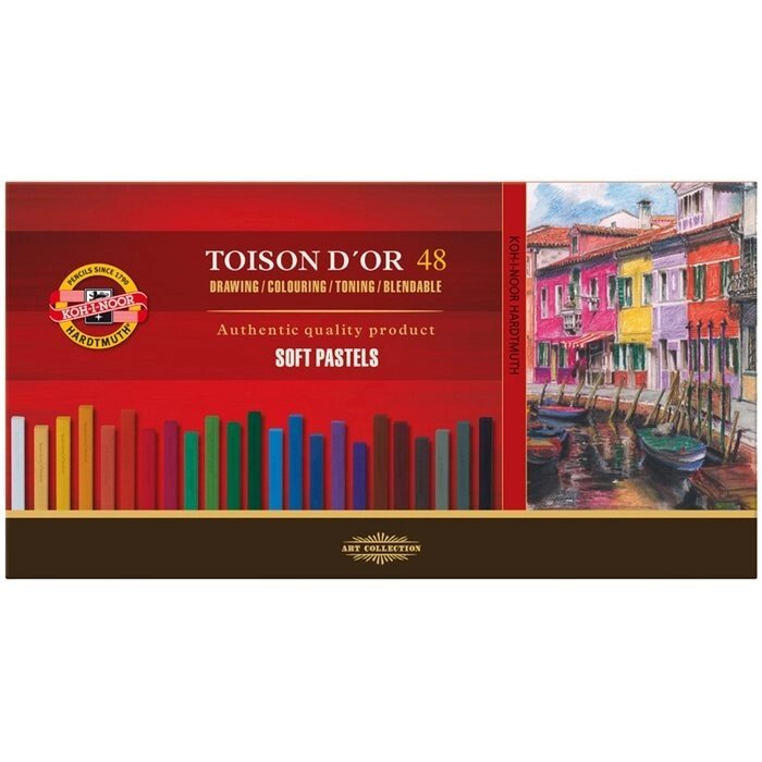 Пастель сухая художественная 48 цветов, Soft Koh-I-Noor TOISON D`OR 8586 от компании Интернет-гипермаркет «MOLL» - фото 1
