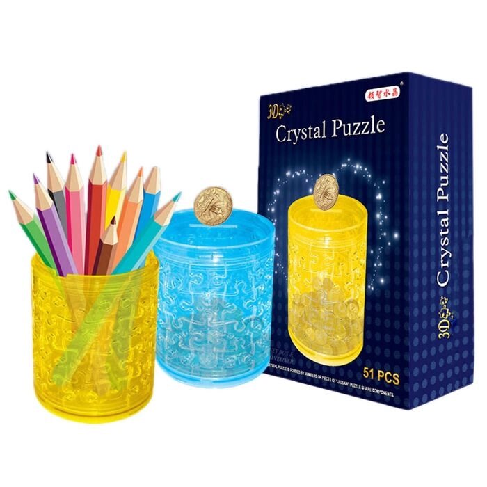 Пазл 3D кристаллический "Карандашница", 51 деталь, цвета МИКС от компании Интернет-гипермаркет «MOLL» - фото 1