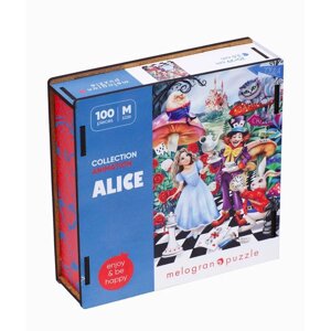 Пазл фигурный "Алиса в стране чудес", 100 деталей, 20 х 29 см