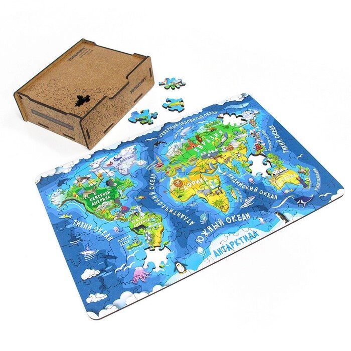 Пазл "Карта мира премиум" от компании Интернет-гипермаркет «MOLL» - фото 1