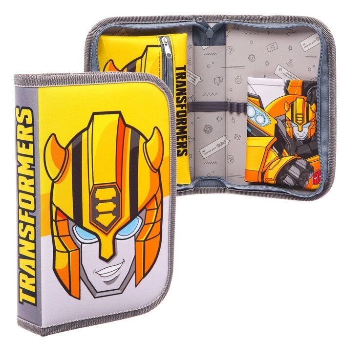 Пенал 1 секция откидной карман и космет 140*210 ткань Transformers "Бамблби" от компании Интернет-гипермаркет «MOLL» - фото 1