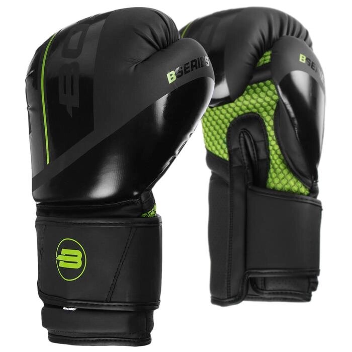 Перчатки боксёрские BoyBo B-Series, флекс, цвет зелёный, 12 унций от компании Интернет-гипермаркет «MOLL» - фото 1