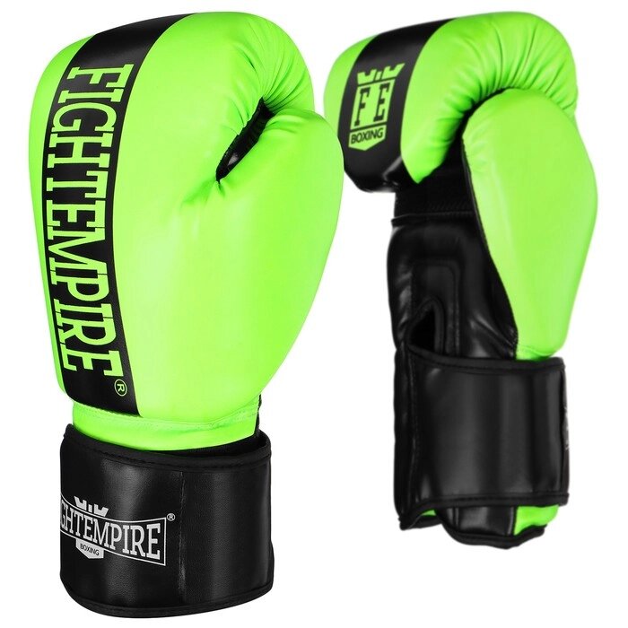 Перчатки боксёрские FIGHT EMPIRE, 10 унций, цвет салатовый от компании Интернет-гипермаркет «MOLL» - фото 1