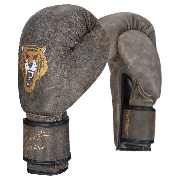 Перчатки боксерские  FIGHT EMPIRE, RETRO, 10 унций от компании Интернет-гипермаркет «MOLL» - фото 1