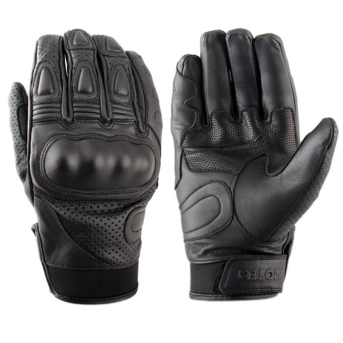 Перчатки кожаные, перфорация MOTEQ Crossfire размер S, цвет черный от компании Интернет-гипермаркет «MOLL» - фото 1