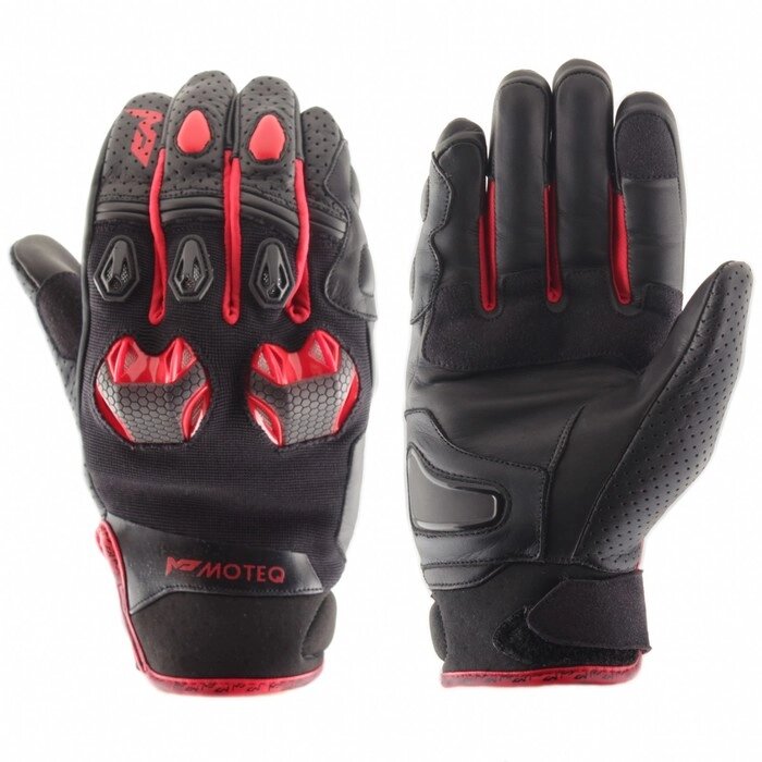 Перчатки кожаные Stinger красные, M от компании Интернет-гипермаркет «MOLL» - фото 1