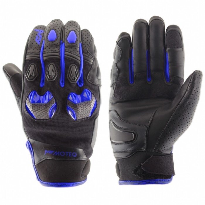 Перчатки кожаные Stinger синие, M от компании Интернет-гипермаркет «MOLL» - фото 1