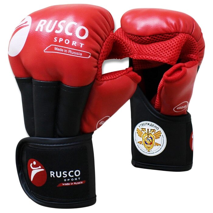 Перчатки RUSCO SPORT для рукопашного боя PRO, 8 унций, цвет красный от компании Интернет-гипермаркет «MOLL» - фото 1