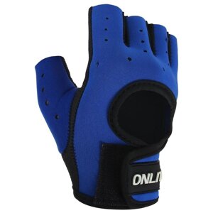 Перчатки спортивные, размер М, цвет синий