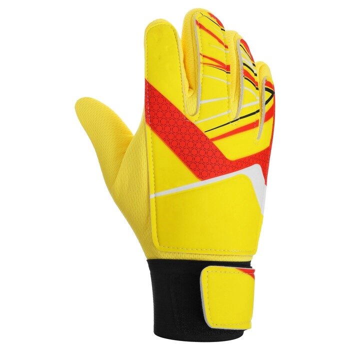 Перчатки вратарские, размер 6, цвет жёлтый от компании Интернет-гипермаркет «MOLL» - фото 1