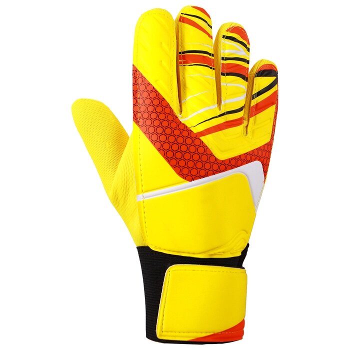 Перчатки вратарские, размер 9, цвет жёлтый от компании Интернет-гипермаркет «MOLL» - фото 1