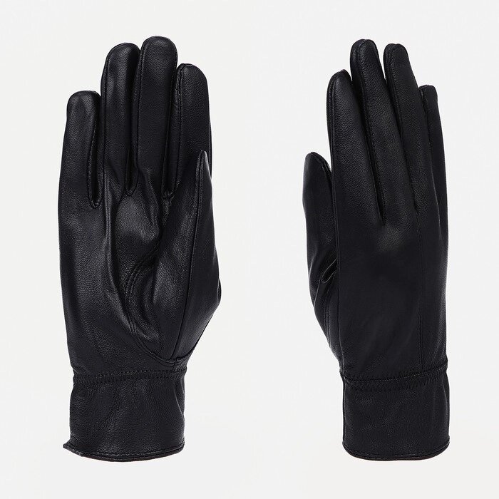 Перчатки жен 22*0,5*9 см, нат кожа, утеплит иск мех, безразмерные, черный от компании Интернет-гипермаркет «MOLL» - фото 1