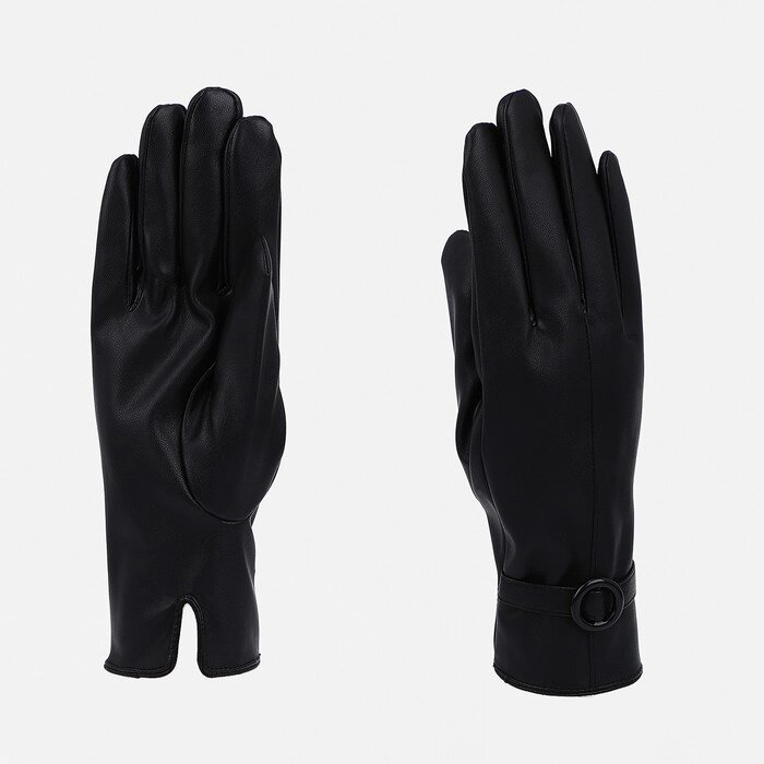 Перчатки женские, безразмерные, без утеплителя, цвет чёрный от компании Интернет-гипермаркет «MOLL» - фото 1