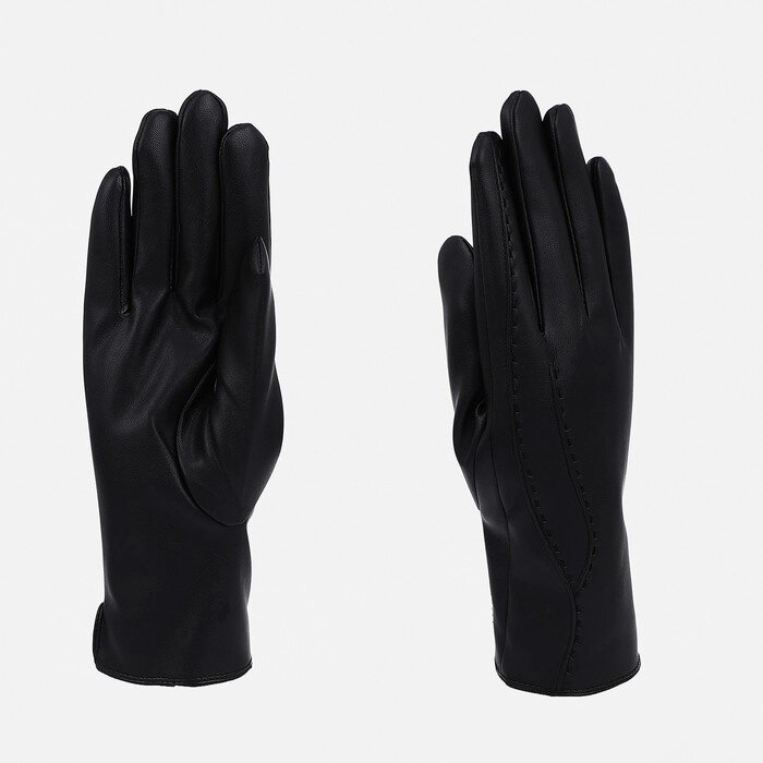 Перчатки женские, безразмерные, с утеплителем, цвет чёрный от компании Интернет-гипермаркет «MOLL» - фото 1