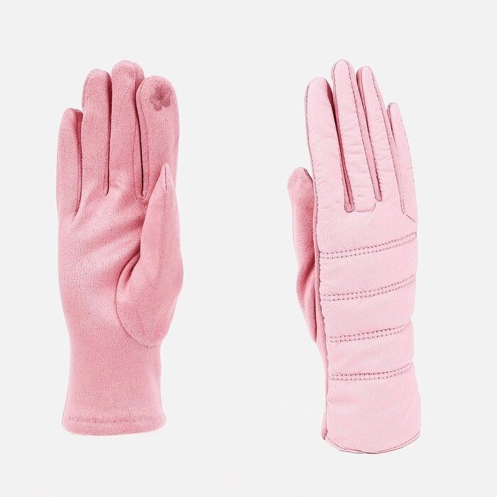 Перчатки женские, безразмерные, с утеплителем, цвет розовый от компании Интернет-гипермаркет «MOLL» - фото 1