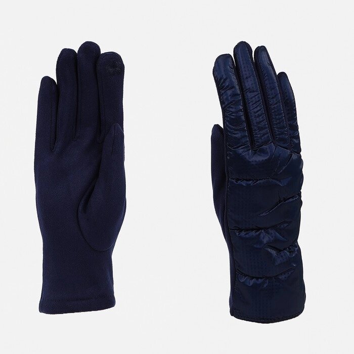 Перчатки женские, безразмерные, с утеплителем, цвет синий от компании Интернет-гипермаркет «MOLL» - фото 1