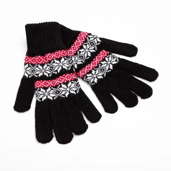 Перчатки женские, цвет чёрный, размер 18 от компании Интернет-гипермаркет «MOLL» - фото 1