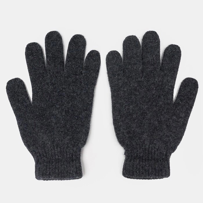 Перчатки женские шерстяные, цвет чёрный, размер 6,5-7,5 от компании Интернет-гипермаркет «MOLL» - фото 1