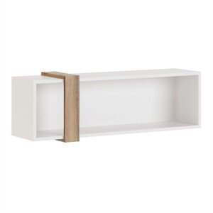 Шкаф навесной открытый "Гринвич №7", 1100266332 мм, цвет белый/авелано