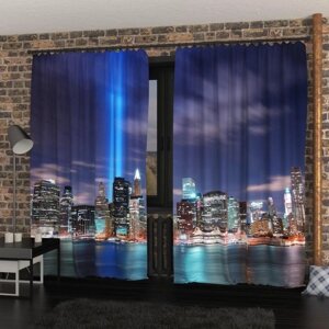 Фотошторы "Манхеттен панорама", размер 150х260 см, габардин