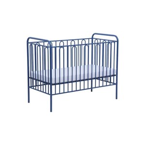 Детская кроватка Polini kids Vintage 110 металлическая, цвет синий