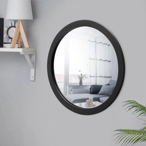 Зеркало "Круг", настенное, 50х50 см, черный багет