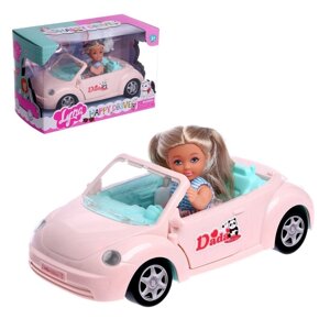 Кукла малышка " Lyna в путешествии" с машиной, питомцем и аксессуарами, МИКС