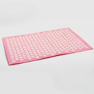 Аппликатор игольчатый "Большой коврик", 242 колючки, розовый, 41х60 см