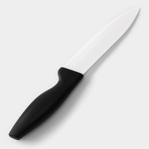 Нож керамический Доляна "Тень", лезвие 13 см, цвет чёрный