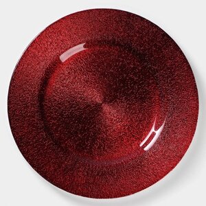Тарелка обеденная "Карамель. Красный" 27х2 см