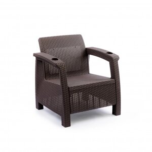 Кресло "Ротанг", 73 70 79 см, без подушки, цвет шоколад
