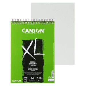 Альбом для Графики 210 х 297 мм, А4, Canson Xl Dessin, 160 г/м2, 50 листов, на гребне, 400039088